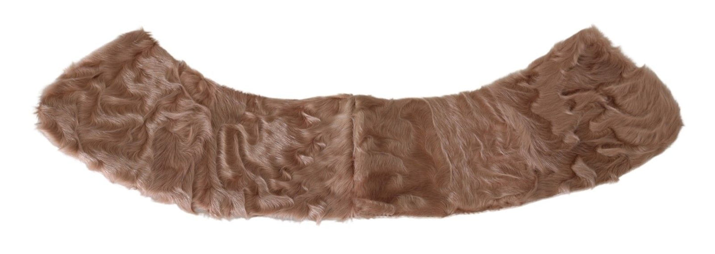 Elegant Beige Lambskin Scarf for Women