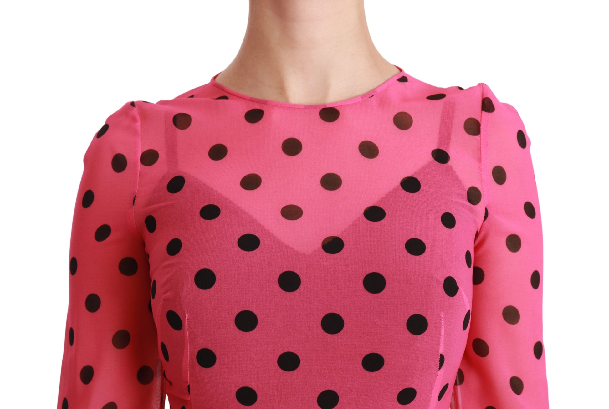 Elegant Polka Dot A-Line Knee Length Dress