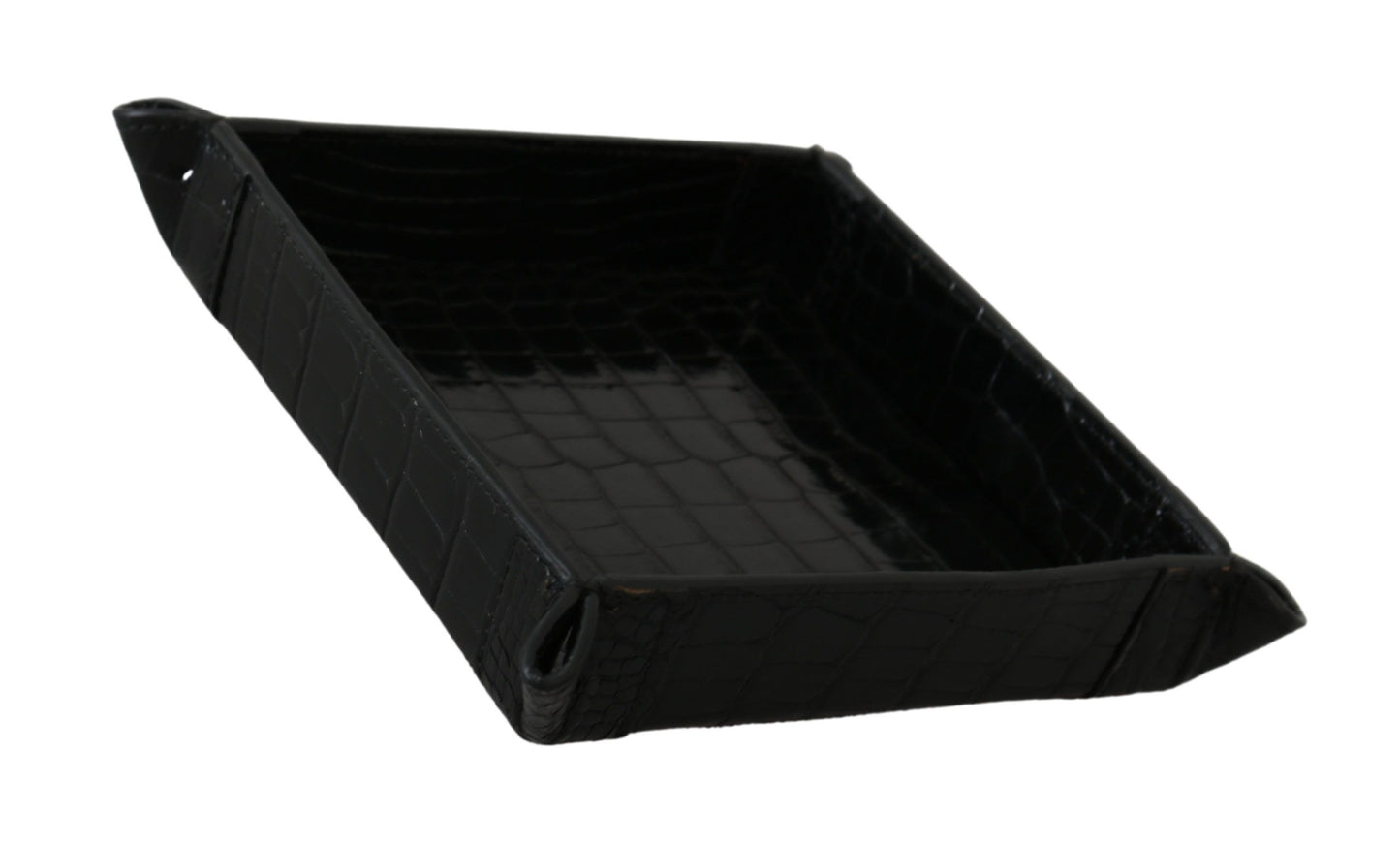 Elegant Black Exotic Skin Entry Tray