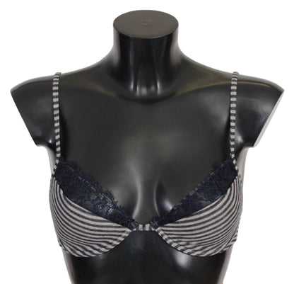 Blue Stripes Lace Reggiseno Bra