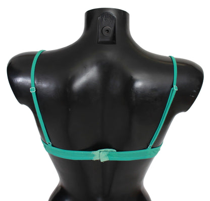 Luxurious Green Cotton Push Up Bra