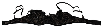 Sleek Black Mesh Balconcino Bra