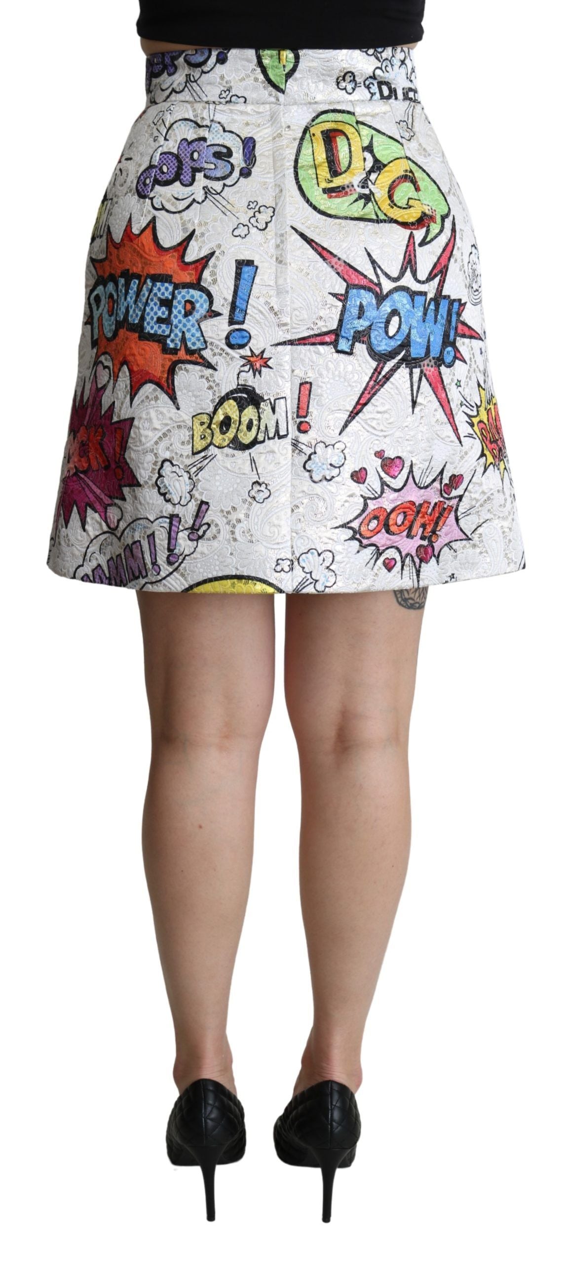 Chic Cartoon Brocade Mini Skirt