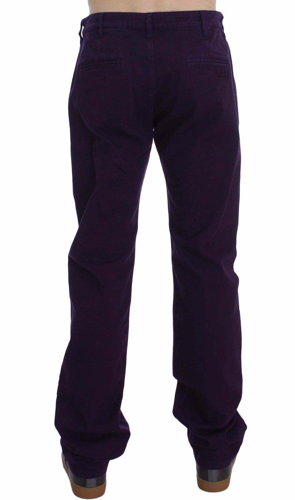 Purple Cotton Stretch Slim Chinos