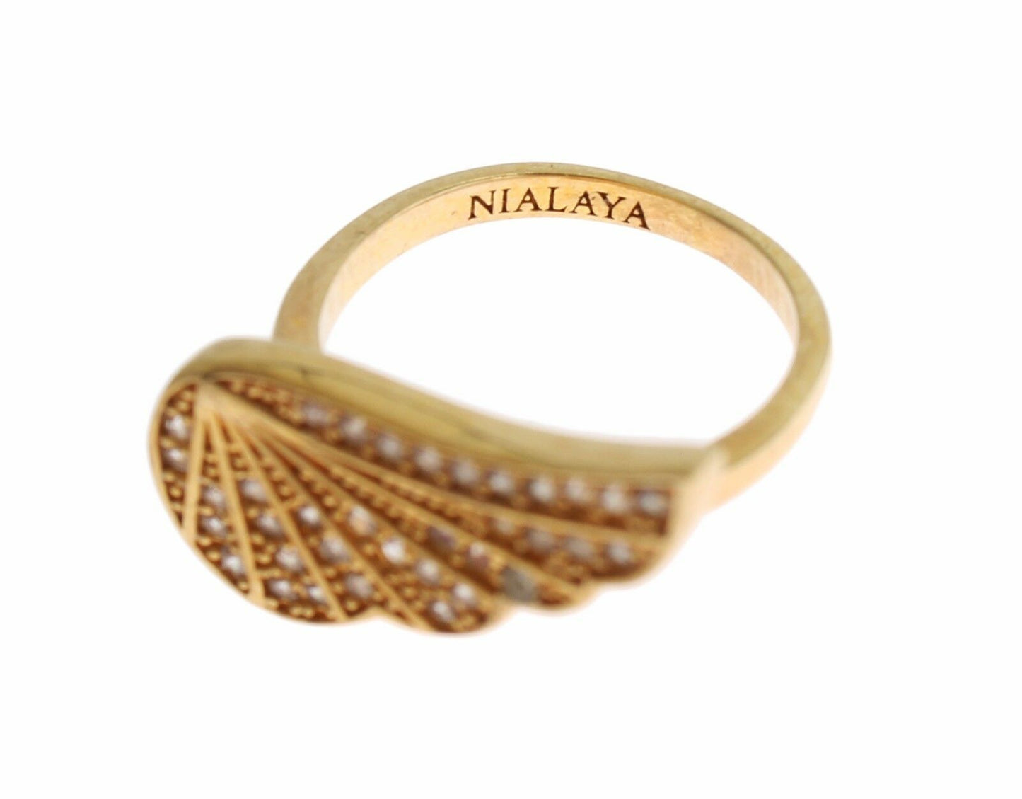 Glamorous Gold Plated Crystal Ring