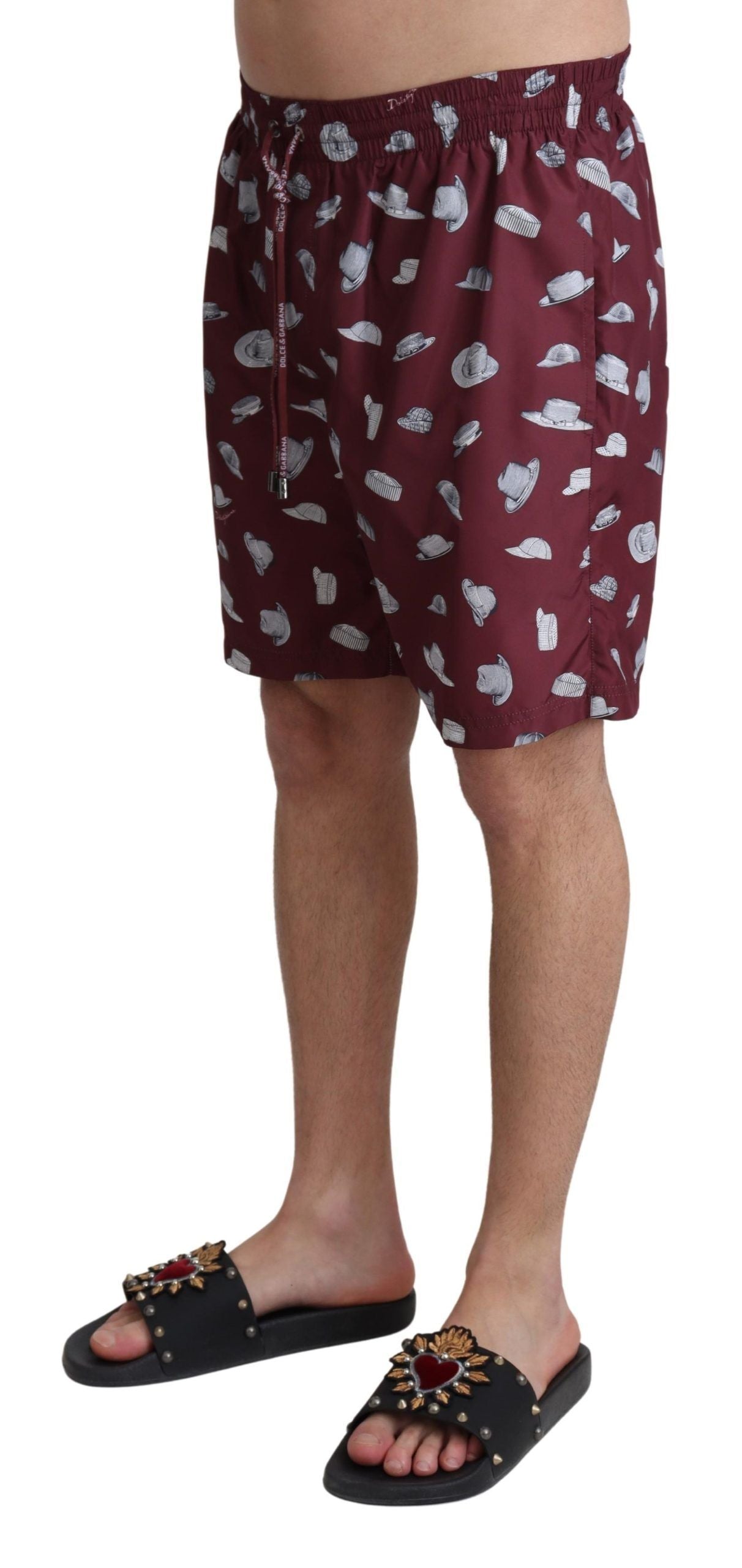 Elegant Maroon Beachwear Trunks