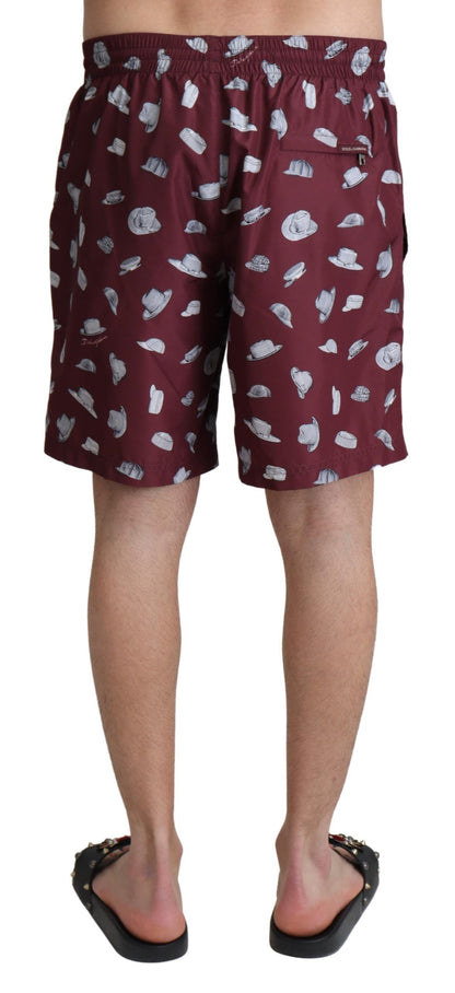 Elegant Maroon Beachwear Trunks