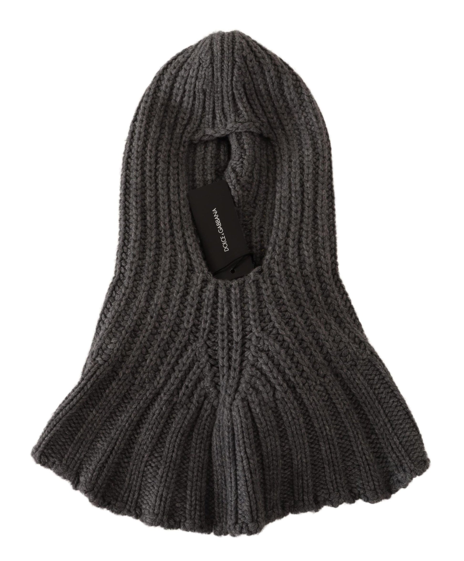 Elegant Cashmere Hood Scarf in Gray