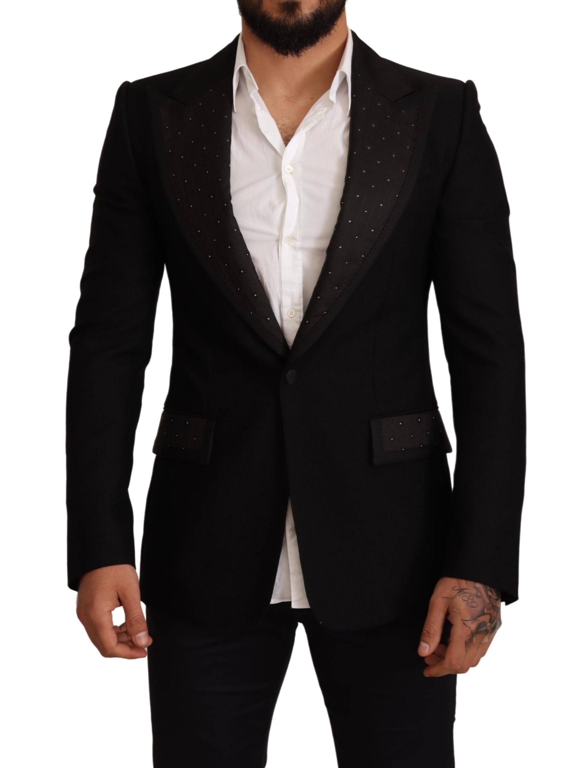 Elegant Slim Fit Black Blazer Jacket