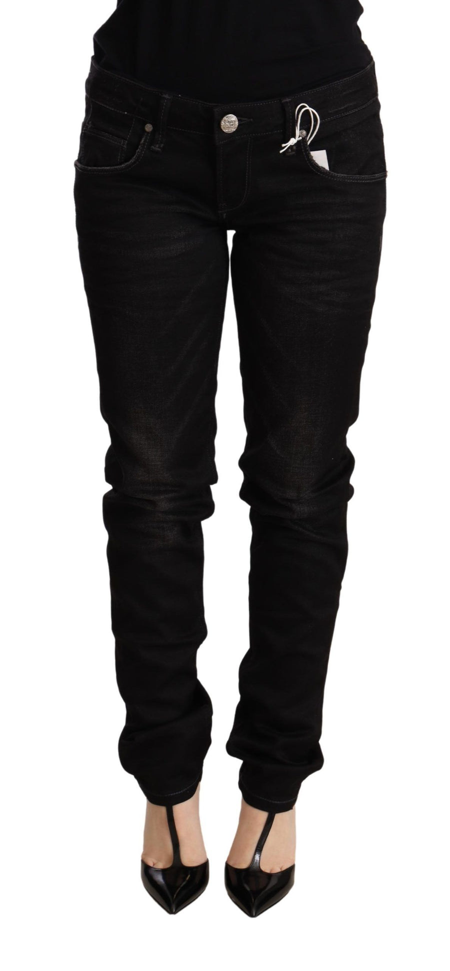 Sleek Black Wash Skinny Jeans