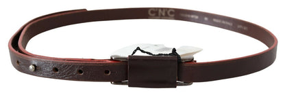 Elegant Brown Leather Fashion Belt