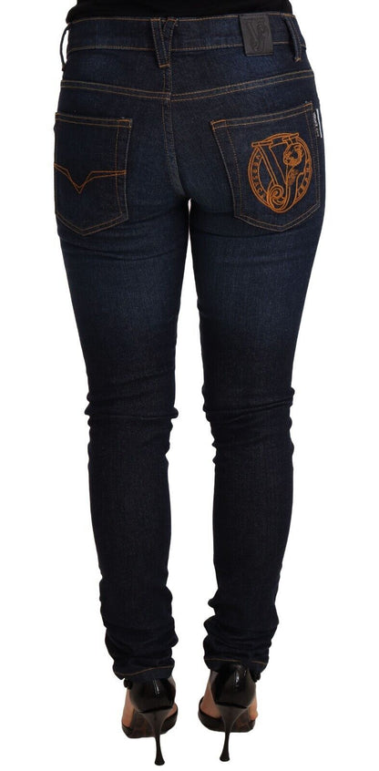 Elegant Low Waist Skinny Designer Jeans