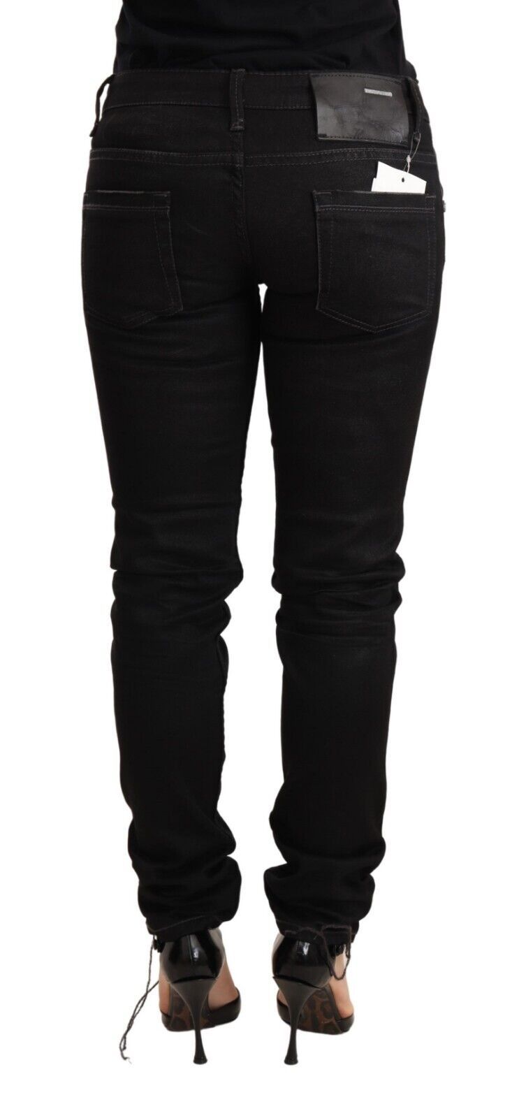 Sleek Black Washed Skinny Jeans