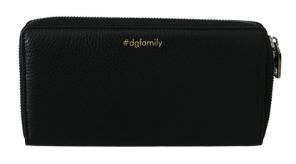 Elegant Black Leather Continental Wallet