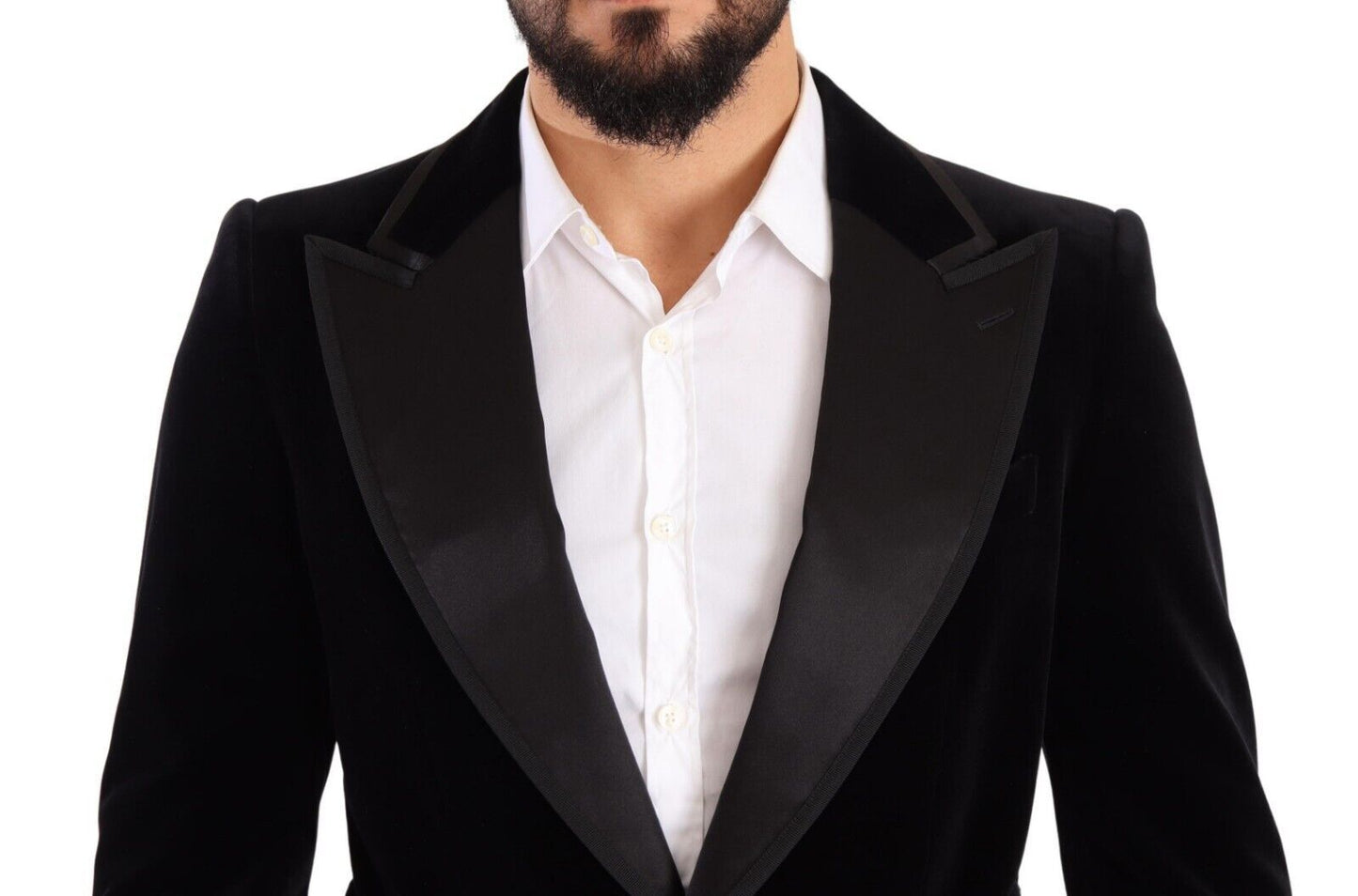 Elegant Single Breasted Velvet Blazer