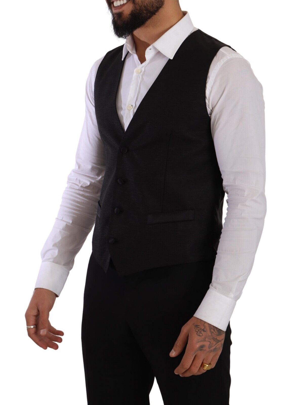 Sicilia Slim Fit Black Suit Ensemble