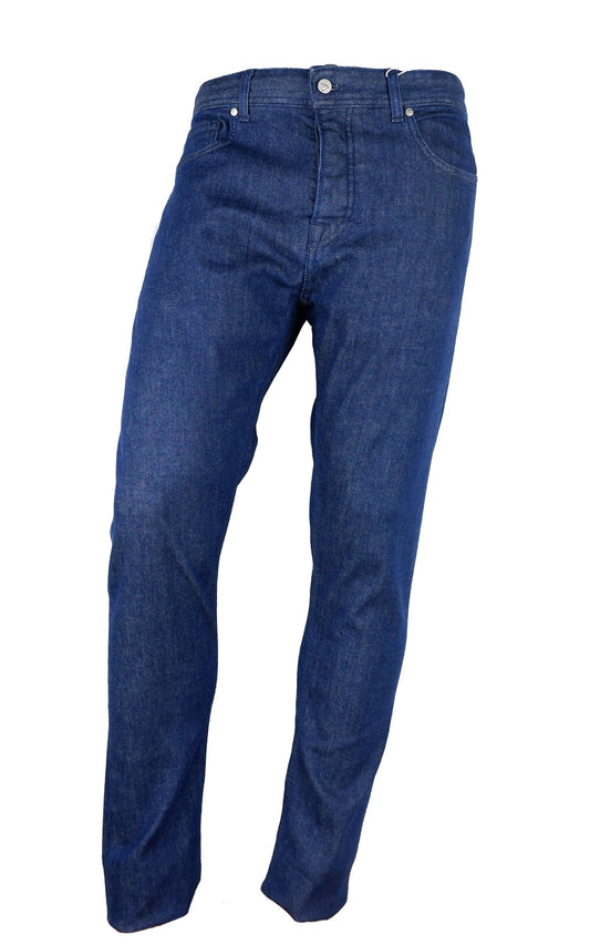 Dark Blue Cotton Men Jeans