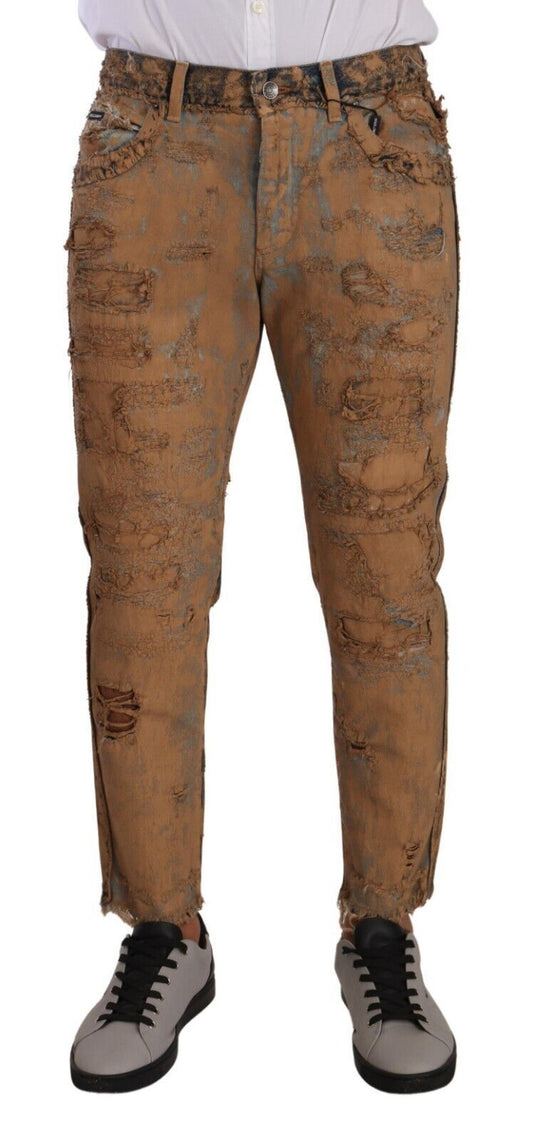 Authentic Distressed Denim Classic Trousers