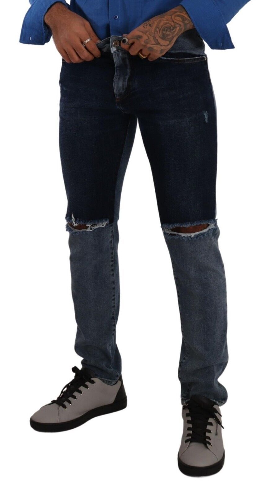 Chic Slim Fit Tattered Denim