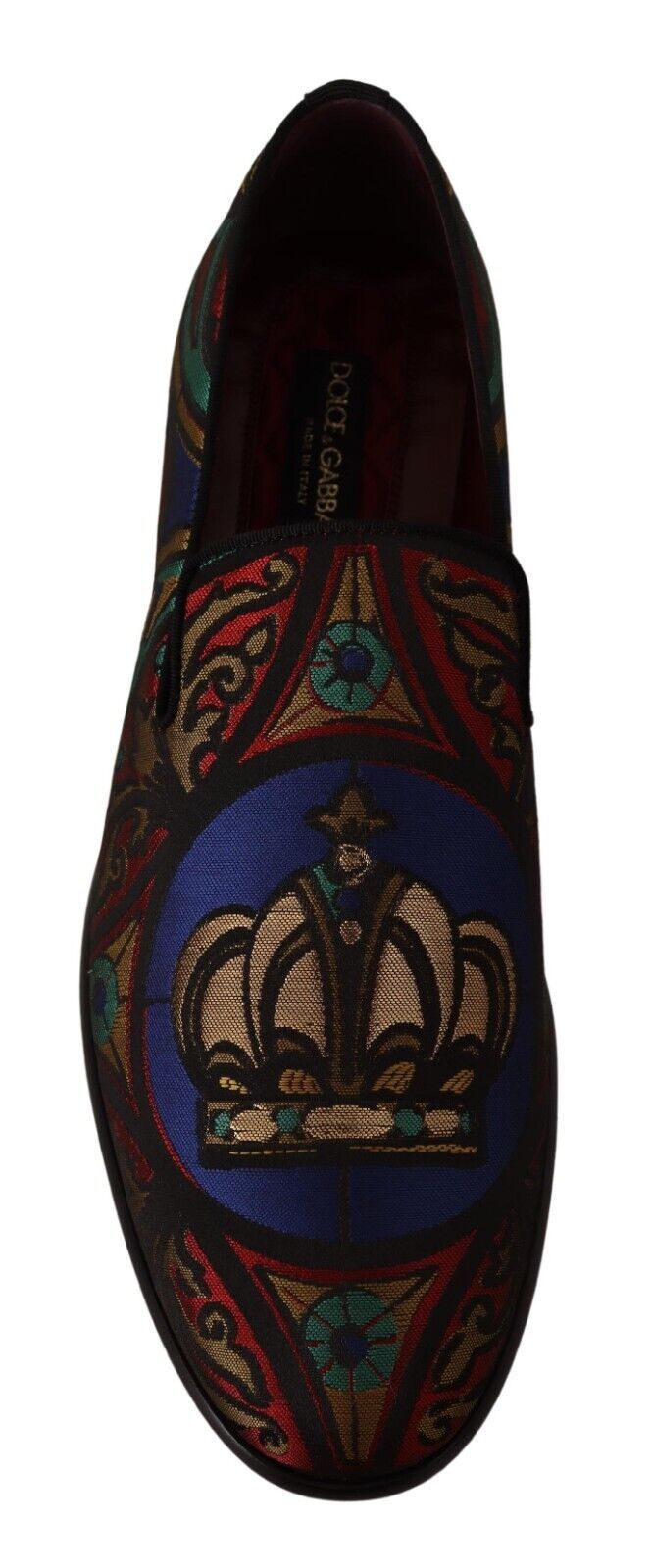 Multicolor Jacquard Slide-On Loafer Slippers