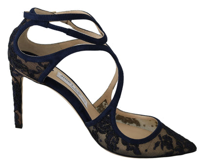 Navy Lancer Leather Pumps Elegance Unleashed