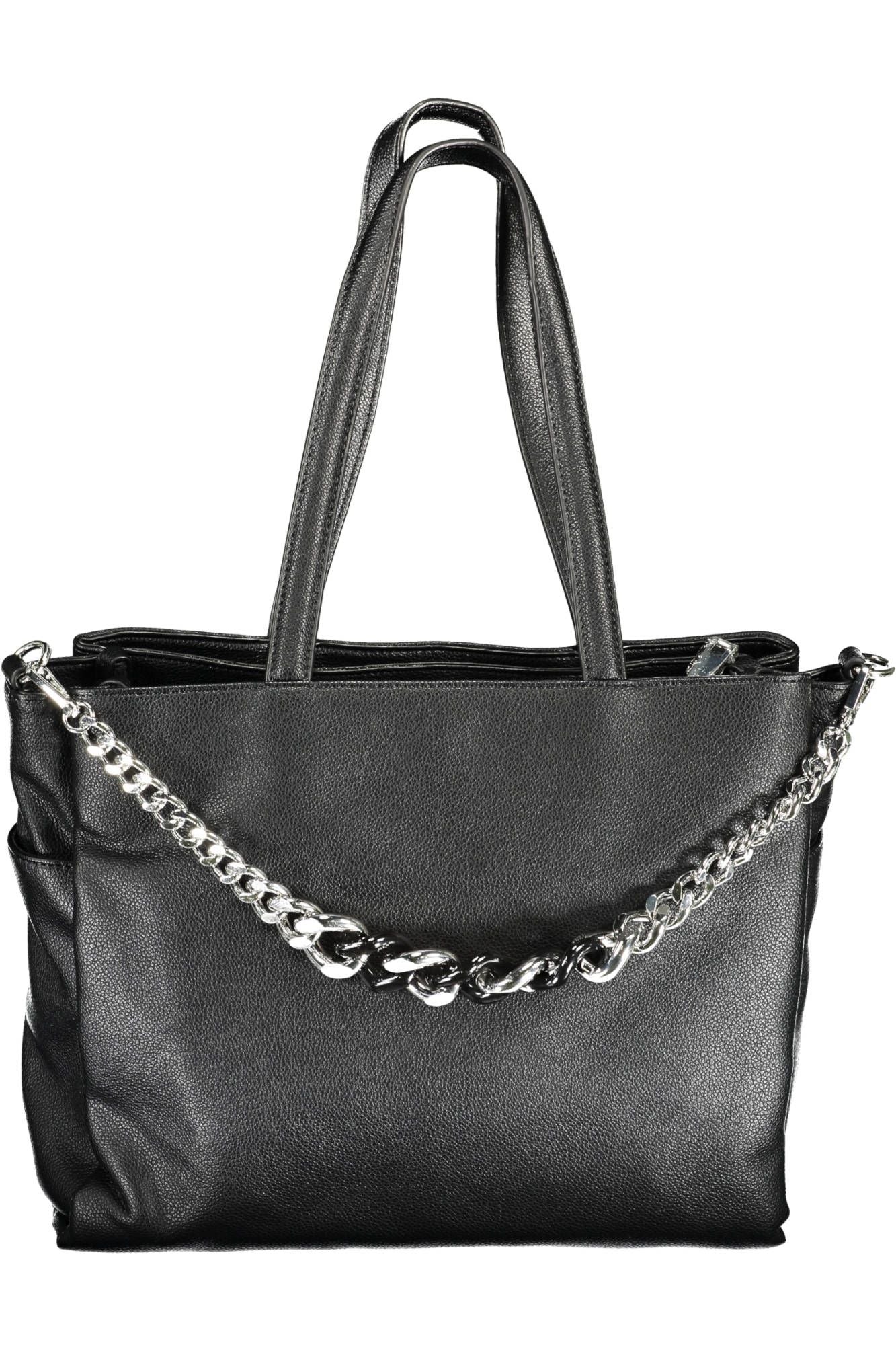 Black Polyethylene Women Handbag