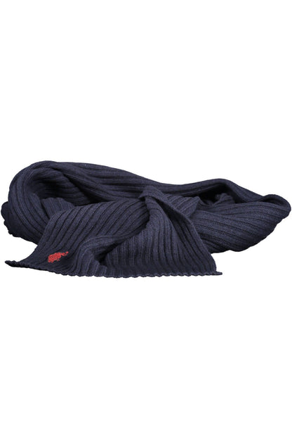 Blue Wool Men Scarf