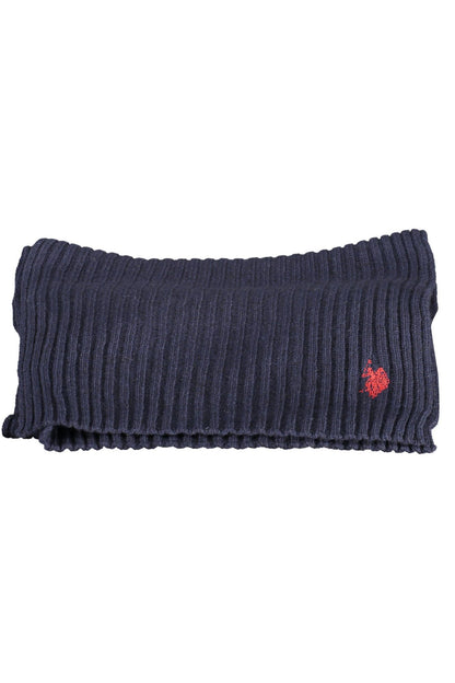 Blue Wool Men Scarf