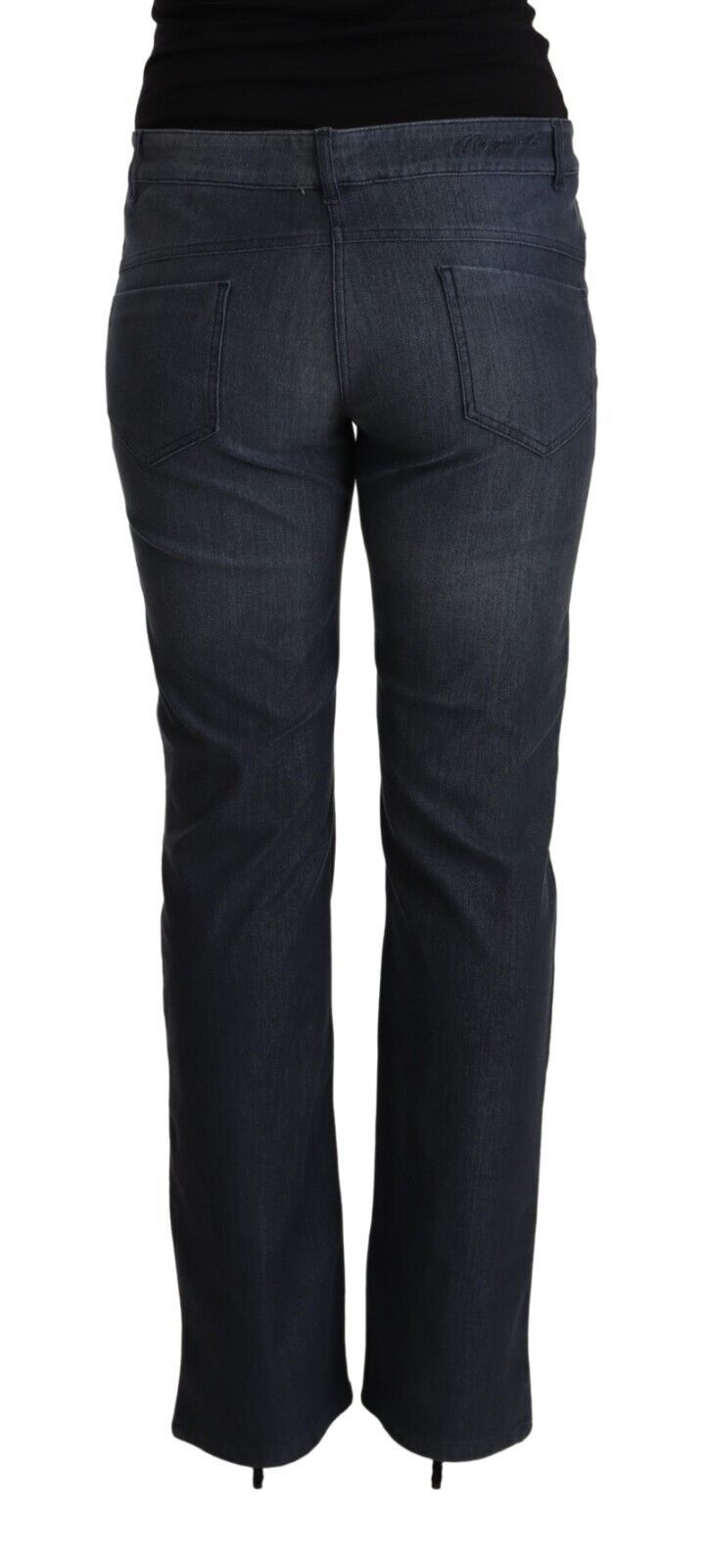 Chic Dark Blue Straight Cut Jeans