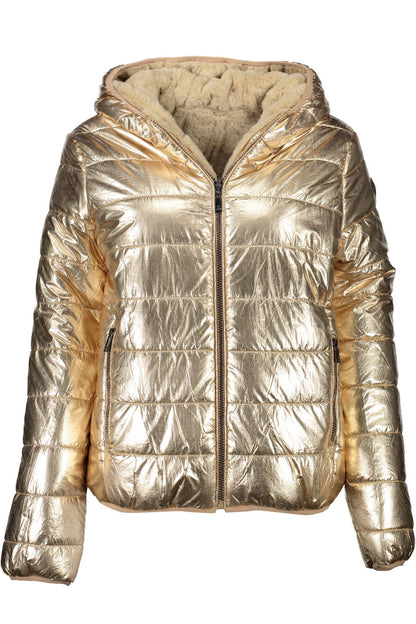 Gold Nylon Women Jacket