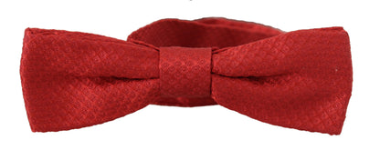 Elegant Red Silk Bow Tie