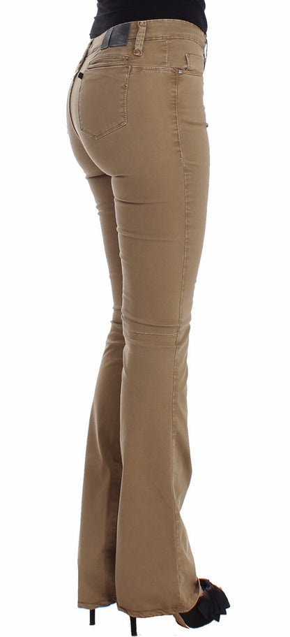 Chic Beige Straight Leg Fashion Jeans