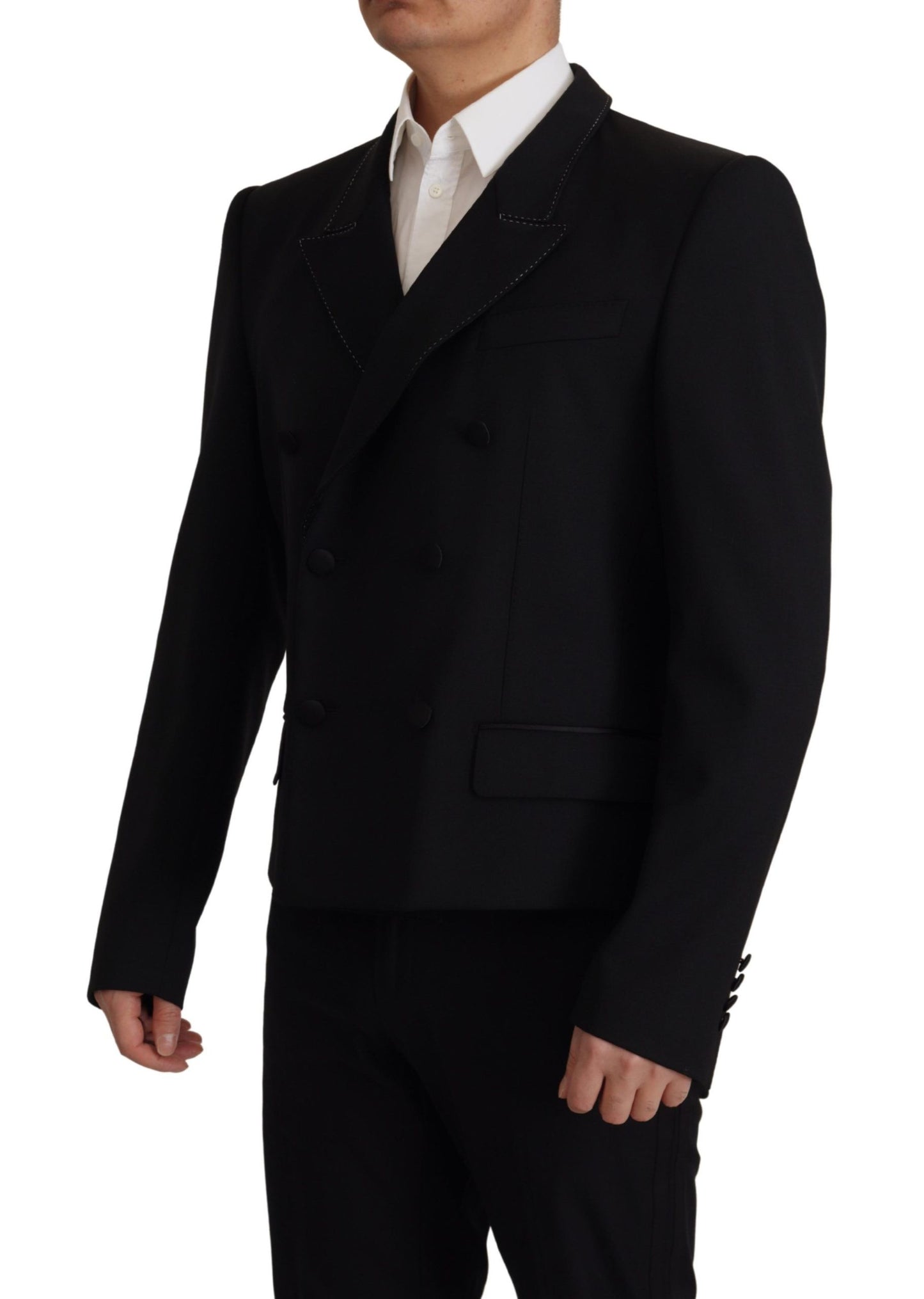 Elegant Double Breasted Wool Blazer