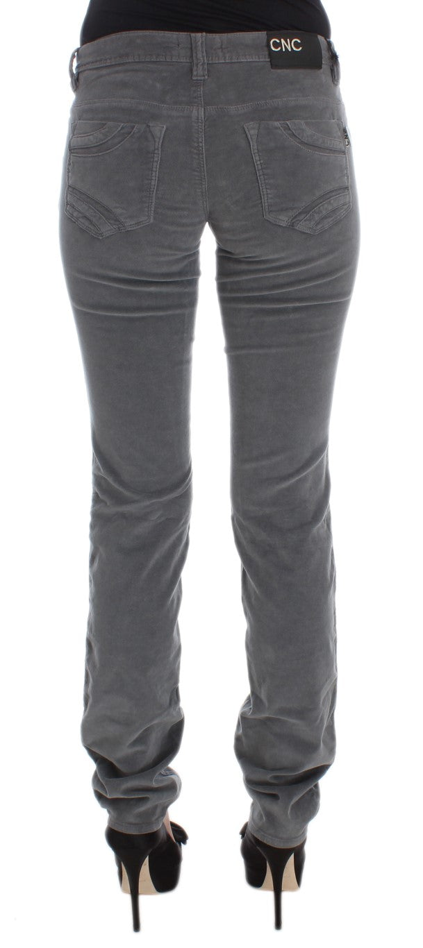 Sleek Super Slim Gray Jeans