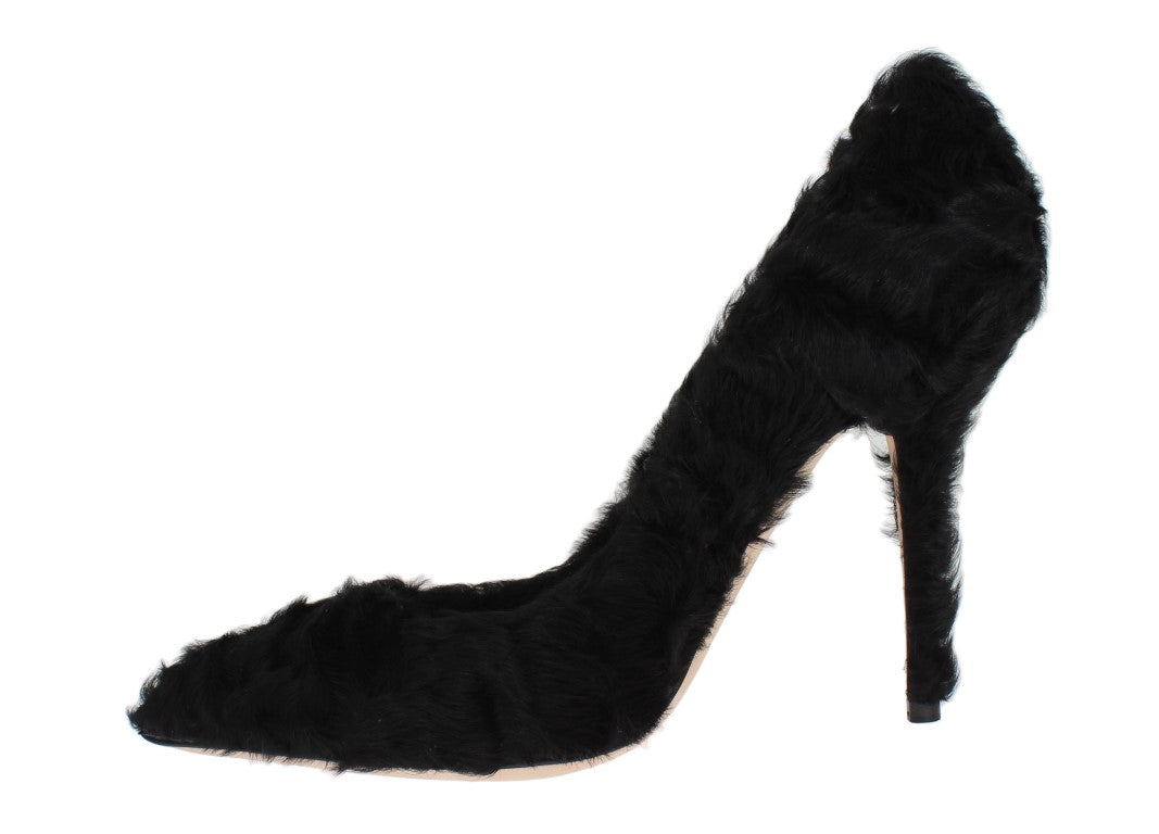 Elegant Pumps in Luxe Xiangao Fur Leather