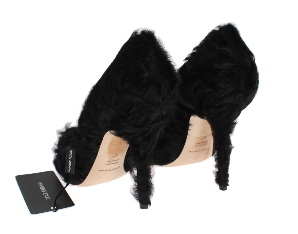 Elegant Pumps in Luxe Xiangao Fur Leather