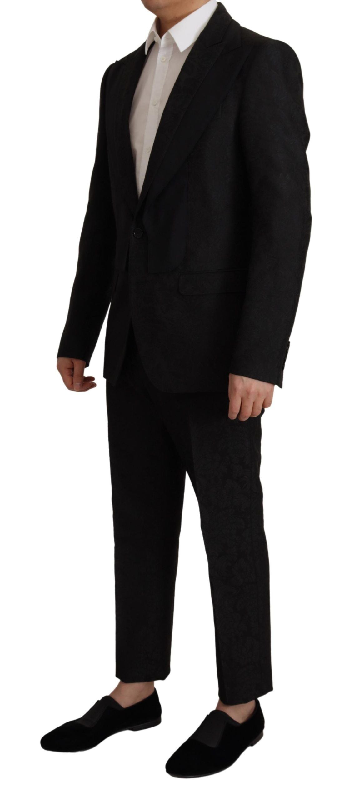 Elegant Black Two-Piece Martini Suit