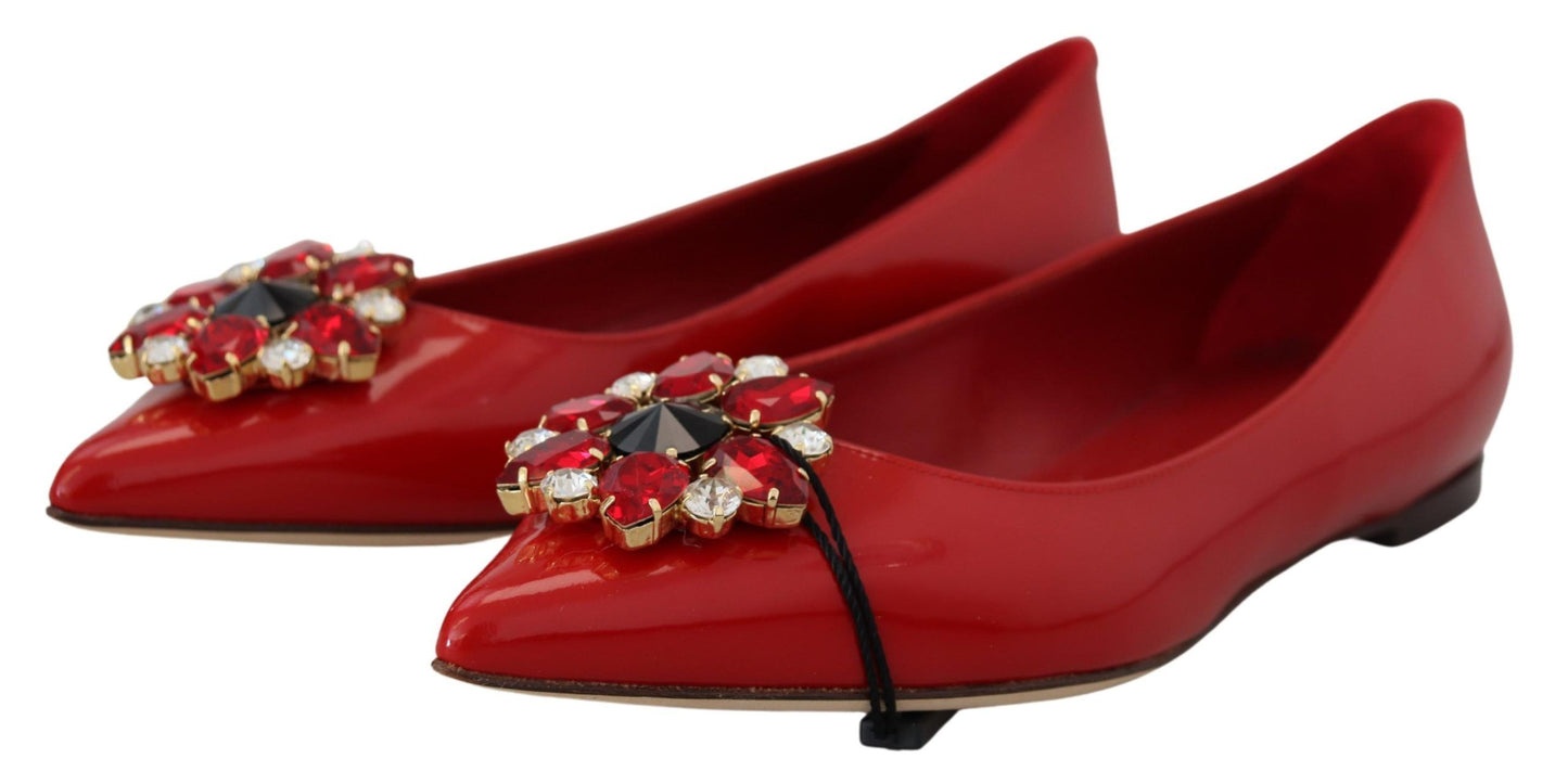 Red Suede Crystal Loafers - Exquisite Elegance