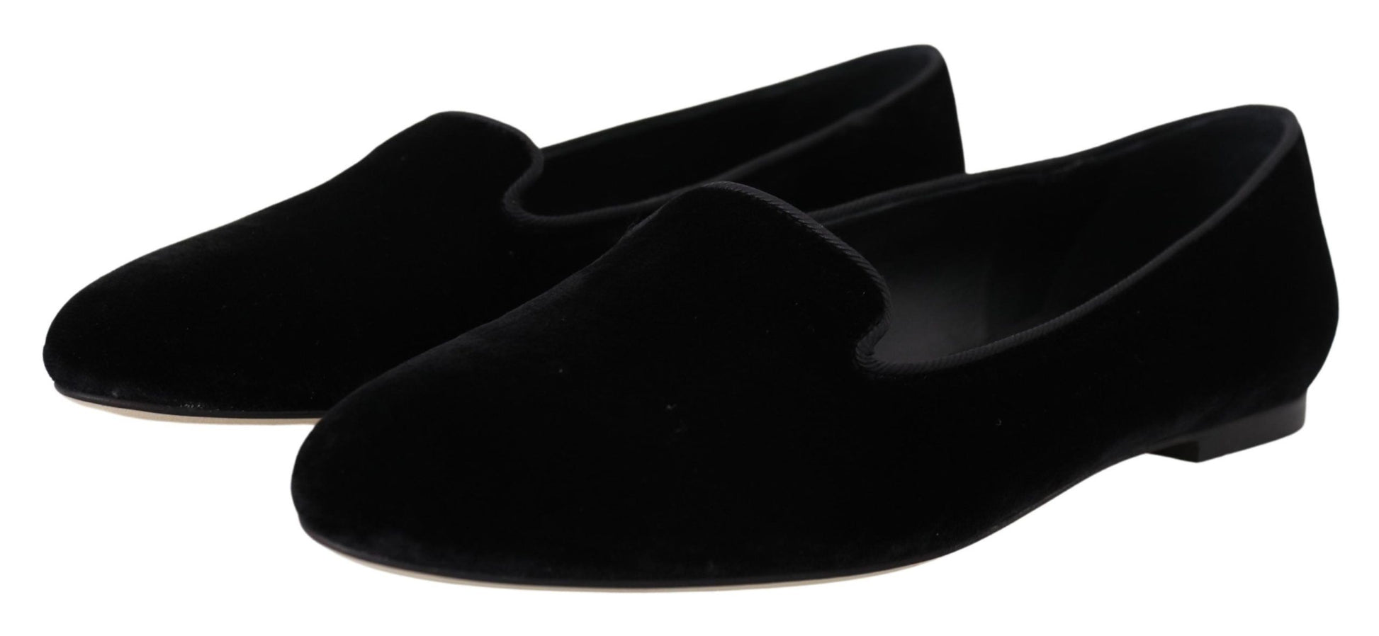 Elegant Black Silk-Blend Loafers