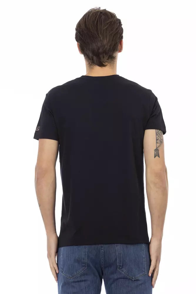 Black Cotton Men T-Shirt