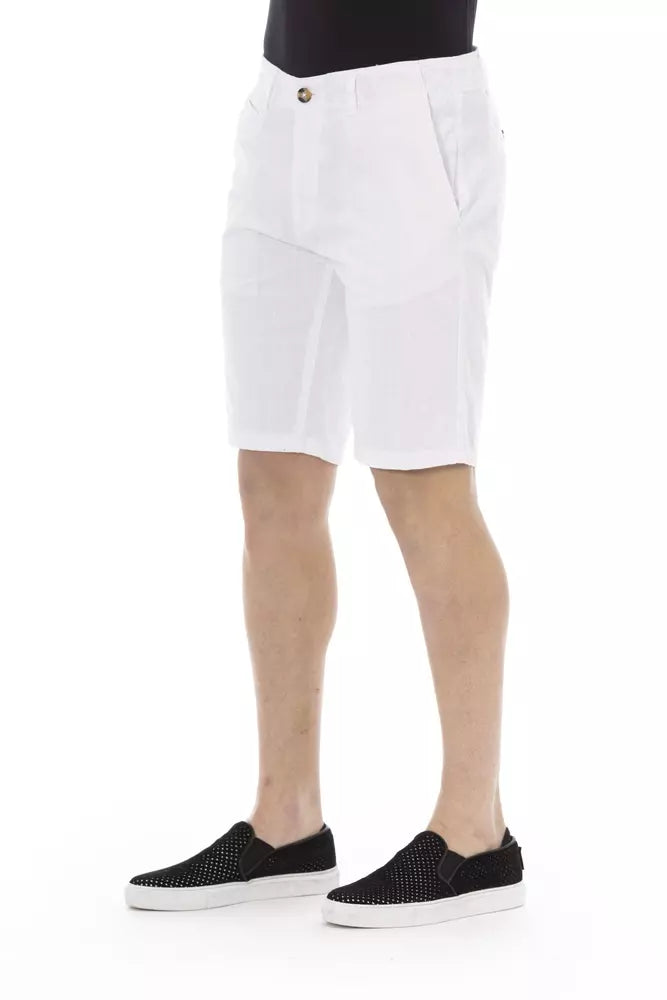 White Cotton Men's Bermuda Short