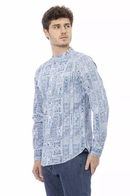 Light Blue Cotton Men Shirt