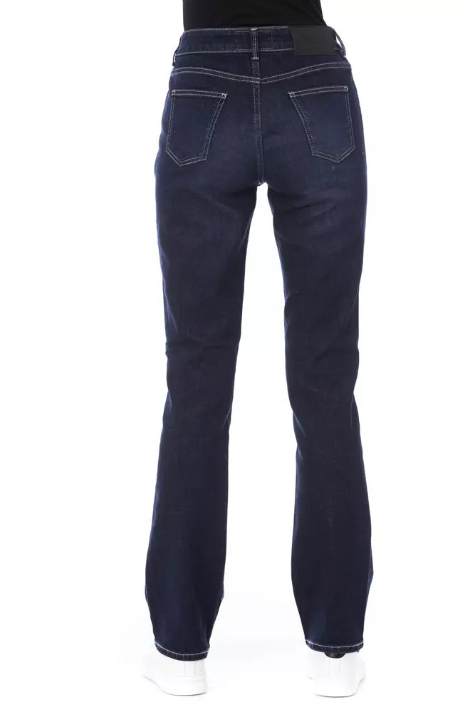 Blue Cotton Women Jeans