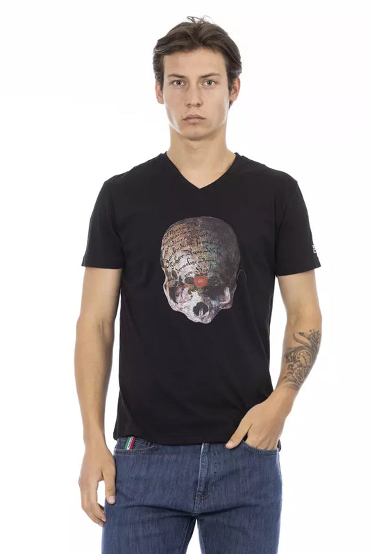 Black Cotton Men's T-Shirt