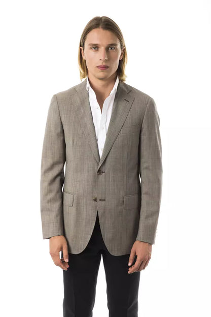 Gray Wool Men's Blazer