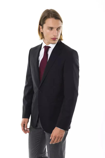 Black Wool Men's Blazer