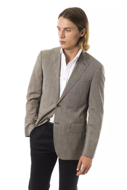 Gray Wool Men's Blazer