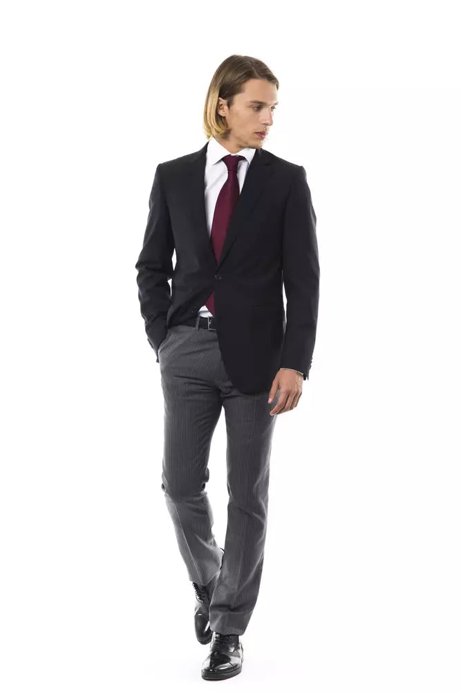 Black Wool Men's Blazer