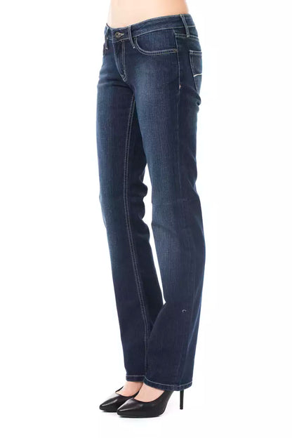 Blue Cotton Women Jeans