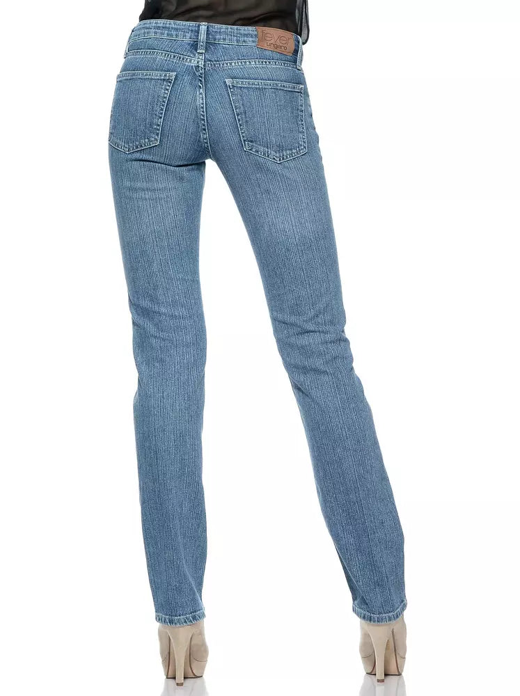 Light Blue Cotton Women Jeans